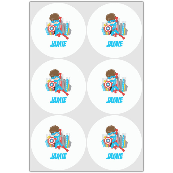 Superhero in the City Drink Topper - Large - Set of 6