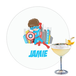 Superhero in the City Printed Drink Topper (Personalized)