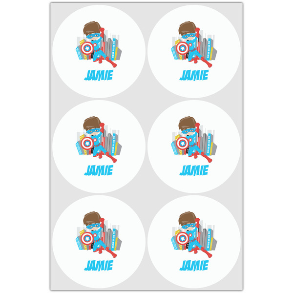 Superhero in the City Drink Topper - XLarge - Set of 6