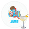 Superhero in the City Printed Drink Topper - 3.5" (Personalized)