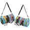 Superhero in the City Duffle bag large front and back sides