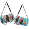 Superhero in the City Duffle bag small front and back sides