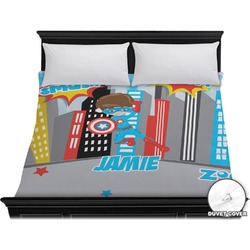 Superhero in the City Duvet Cover - King (Personalized)