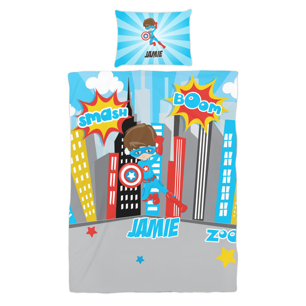 Superhero in the City Duvet Cover Set - Twin - Alt Approval