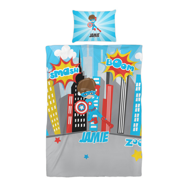 Superhero in the City Duvet Cover Set - Twin XL - Alt Approval