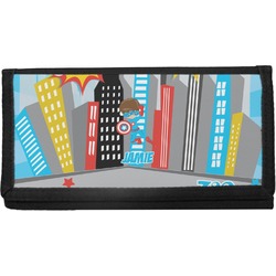 Superhero in the City Canvas Checkbook Cover (Personalized)