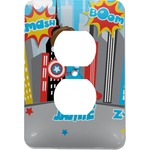 Superhero in the City Electric Outlet Plate (Personalized)
