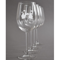 Superhero in the City Wine Glasses (Set of 4) (Personalized)