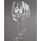 Superhero in the City Engraved Wine Glasses Set of 4 - Front View