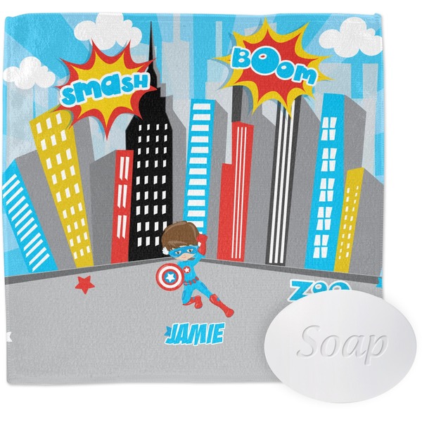 Superhero in the City Wash Cloth with soap