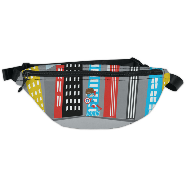 Custom Superhero in the City Fanny Pack - Classic Style (Personalized)