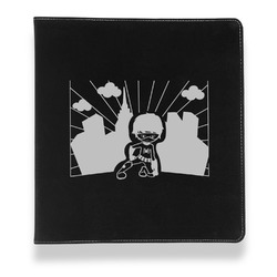 Superhero in the City Leather Binder - 1" - Black (Personalized)