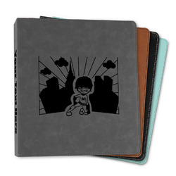 Superhero in the City Leather Binder - 1" (Personalized)