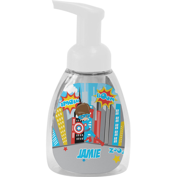 Custom Superhero in the City Foam Soap Bottle (Personalized)
