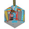 Superhero in the City Flat Glass Ornament - Hexagon w/ Name or Text