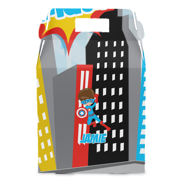 Superhero in the City Gable Favor Box - Front