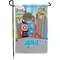 Superhero in the City Small Garden Flag - Double Sided w/ Name or Text