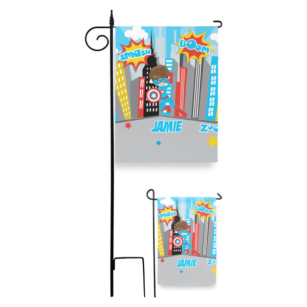 Superhero in the City Garden Flag - PARENT/MAIN