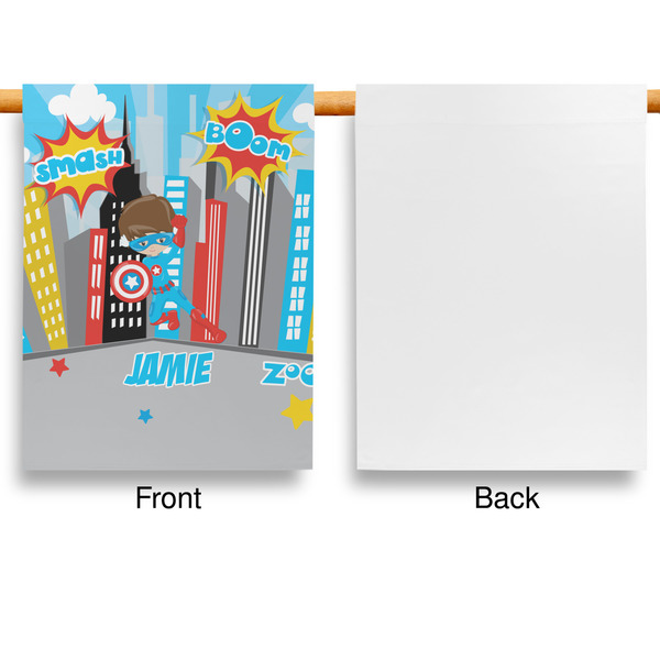 Superhero in the City House Flags - Single Sided - APPROVAL