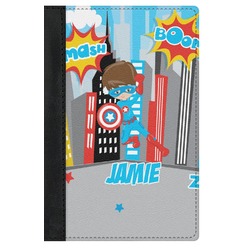 Superhero in the City Genuine Leather Passport Cover (Personalized)