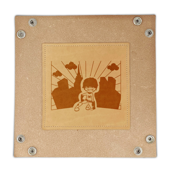 Superhero in the City Genuine Leather Valet Trays - FRONT