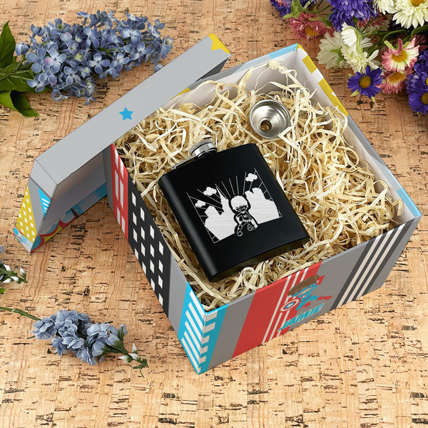 Superhero in the City Gift Boxes with Lid - Canvas Wrapped - X-Large - In Context