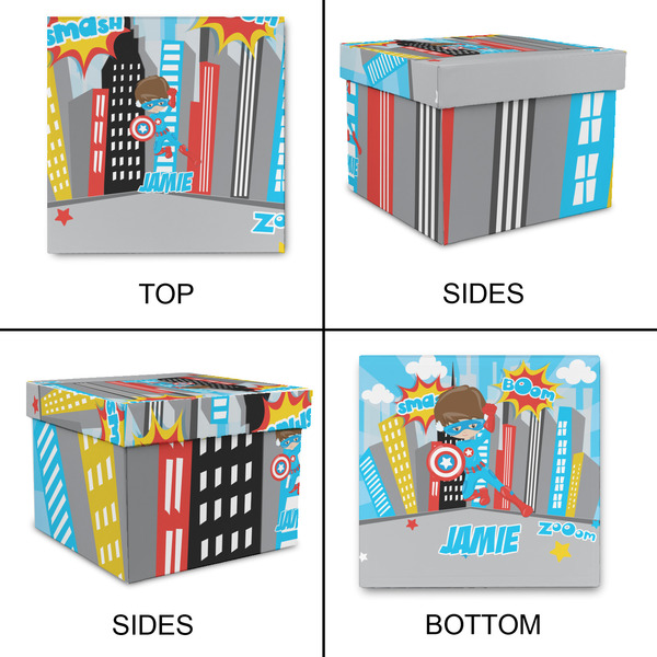Superhero in the City Gift Boxes with Lid - Canvas Wrapped - XX-Large - Approval