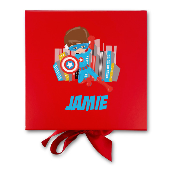 Superhero in the City Gift Boxes with Magnetic Lid - Red - Approval