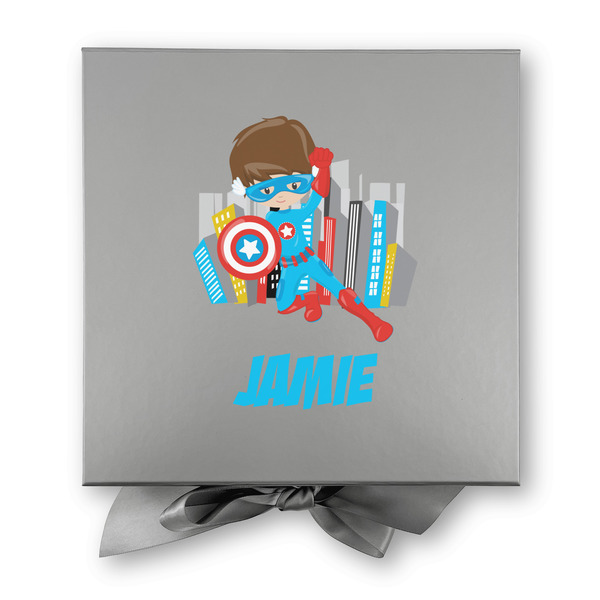 Superhero in the City Gift Boxes with Magnetic Lid - Silver - Approval