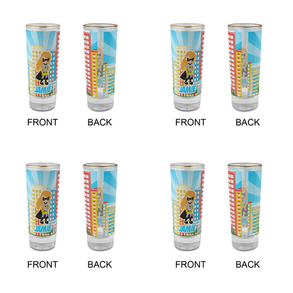 Superhero in the City Glass Shot Glass - 2 oz - Set of 4 - APPROVAL