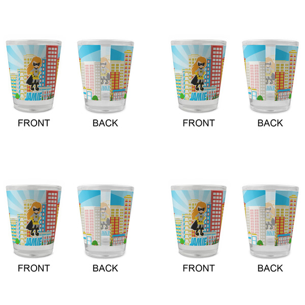 Superhero in the City Glass Shot Glass - Standard - Set of 4 - APPROVAL