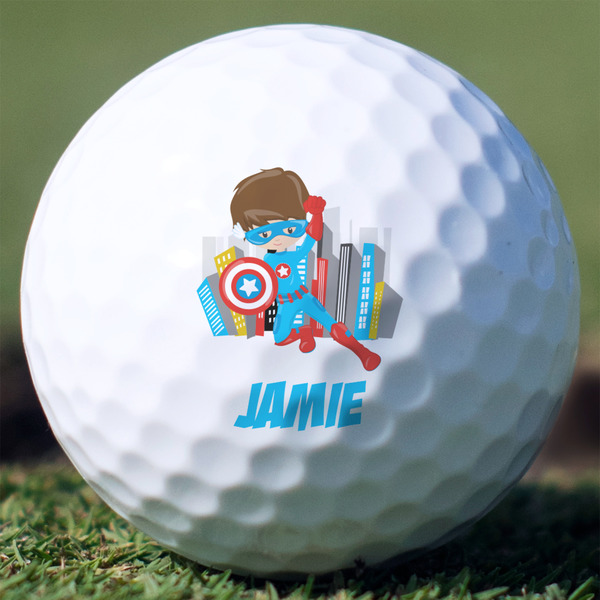 Custom Superhero in the City Golf Balls (Personalized)