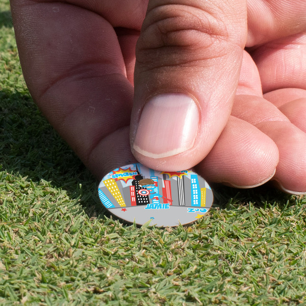Superhero in the City Golf Ball Marker - Hand