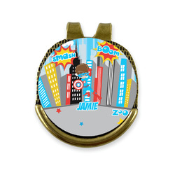 Superhero in the City Golf Ball Marker - Hat Clip - Gold