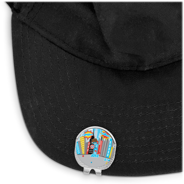 Superhero in the City Golf Ball Marker Hat Clip - Main