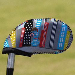 Superhero in the City Golf Club Iron Cover (Personalized)