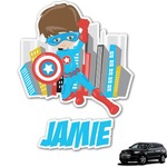 Superhero in the City Graphic Car Decal (Personalized)