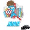 Superhero in the City Graphic Car Decal