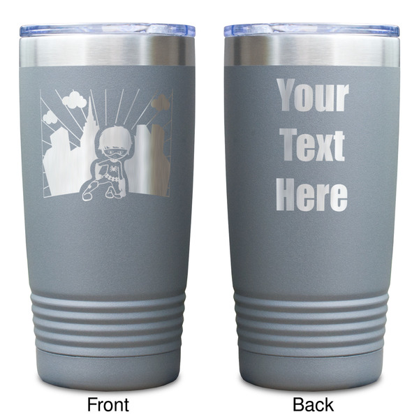Superhero in the City Gray Polar Camel Tumbler - 20oz - Double Sided - Approval