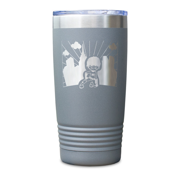 Superhero in the City Gray Polar Camel Tumbler - 20oz - Single Sided - Approval