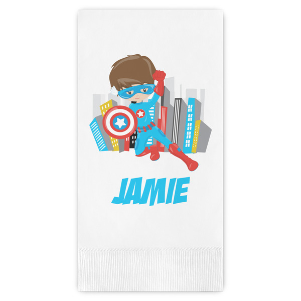 Custom Superhero in the City Guest Towels - Full Color (Personalized)