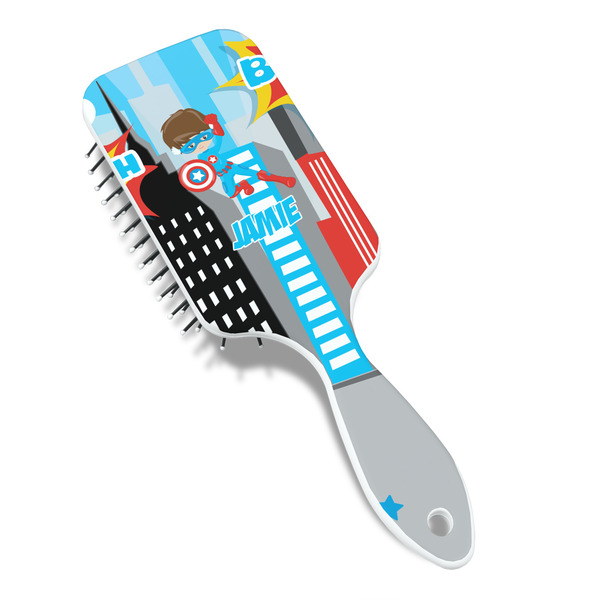 Superhero in the City Hair Brush - Angle View