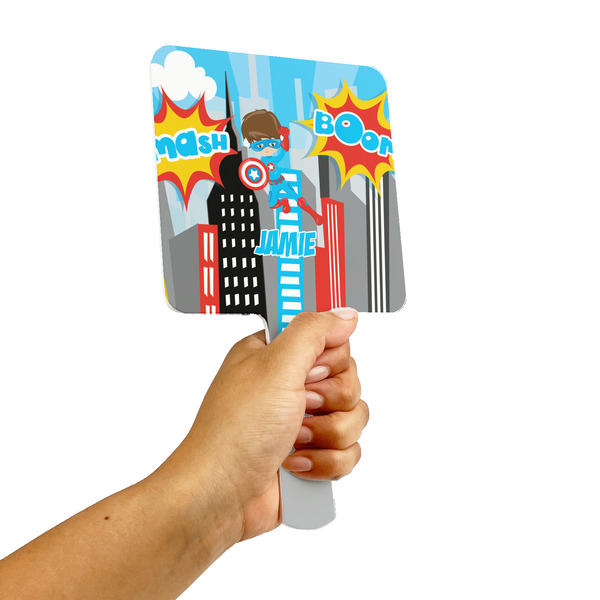 Superhero in the City Hand Mirrors - Alt View