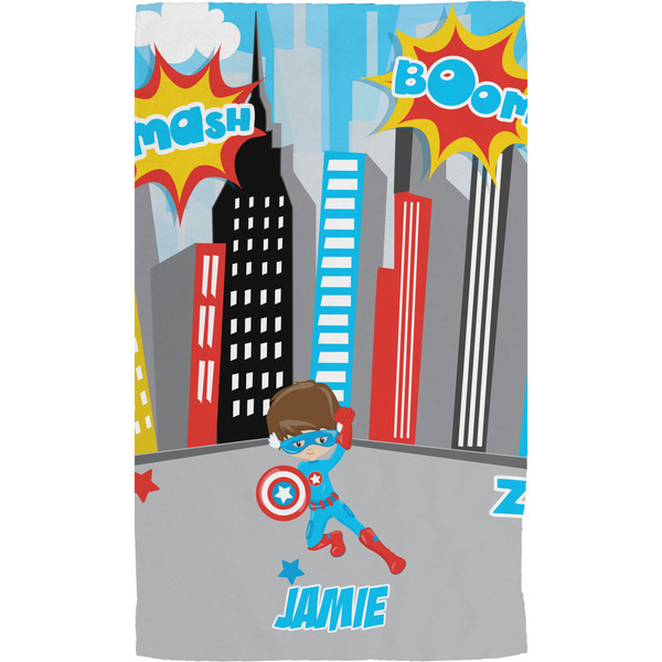 Superhero in the City Hand Towel (Personalized) Full