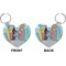 Superhero in the City Heart Keychain (Front + Back)