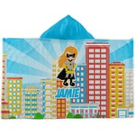 Superhero in the City Kids Hooded Towel (Personalized)