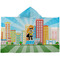 Superhero in the City Kids Hooded Towel (Personalized)
