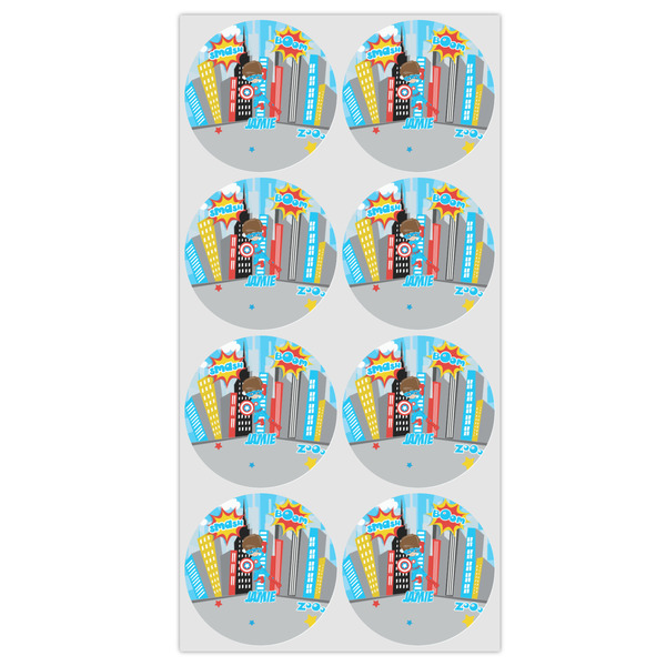 Superhero in the City Icing Circle - Medium - Set of 8