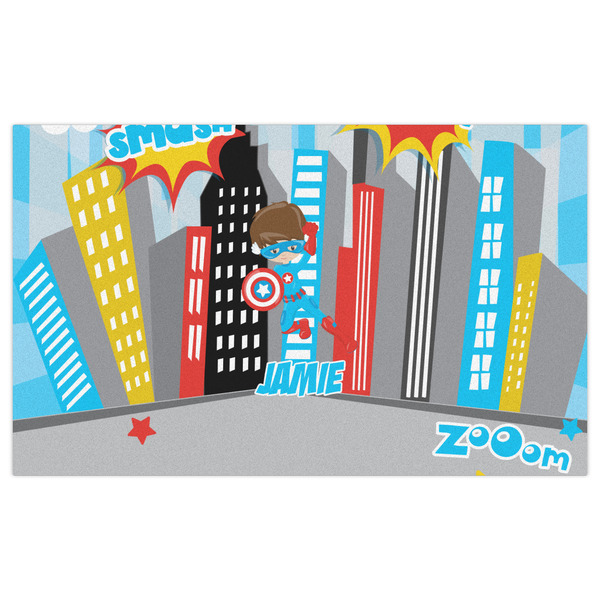 Superhero in the City Indoor / Outdoor Rug - 3'x5' - Front Flat