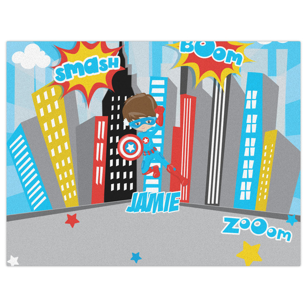 Superhero in the City Indoor / Outdoor Rug - 6'x8' - Front Flat